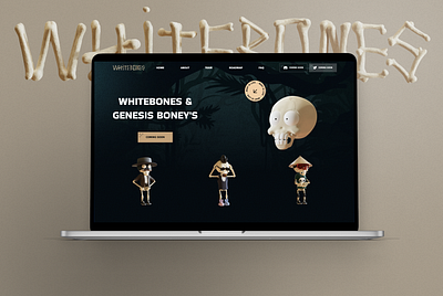 WhiteBones - Creativity and community 3d bones branding design graphic design illustration landing landingpage metaverse page product design render site ui web design web3 website
