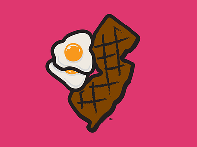 Jersey Diners - Food Elements baseball branding coffee eggs illustration jersey milb new jersey pancakes sandwich sports state steak and eggs
