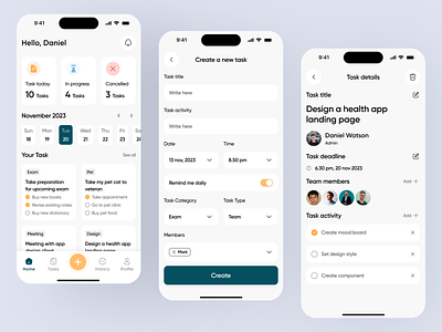 Mobile App Design - Task management app app design management app mobile app mobile app design project project planning app project tracking app projrct reminder app task task app task management app task reminder app task scheduling app to do app to do list to do list app ui ui design ux ux design