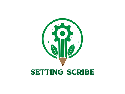 Setting Scribe Logo Design. branding design graphic design illustration lefe logo logos setting scribe setting logo setting logos ster typography vector vectors