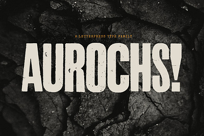 Aurochs letterpress type family aurochs letterpress type family bold branding condensed display editorial font fonts handmade letterpress logo poster texture type vintage webfont woodblock woodcut