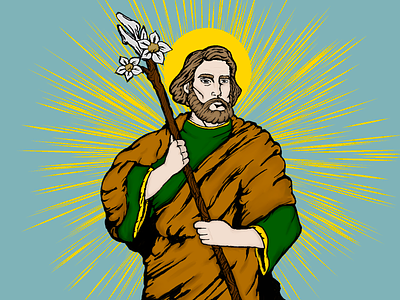 Saint Joseph catholic design graphic design illustration saint saint joseph san jose sao jose