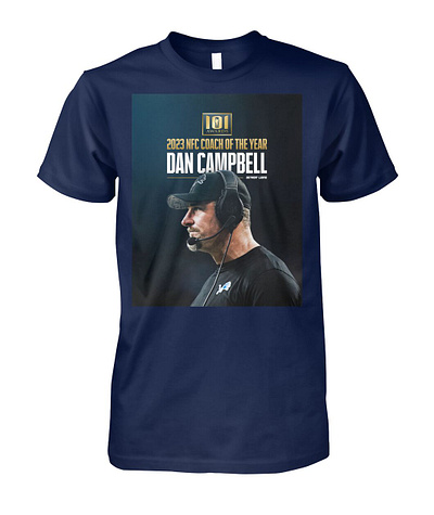 Lions Dan Campbell 101 Awards 2023 NFC Coach Of The Year Shirt