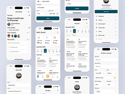 Mobile App Design - Task management app app design management app mobile app mobile app design project project planning app project reminder app project tracking app task task app task management app task reminder app task scheduling app to do to do list to do list app ui ui design ux ux design