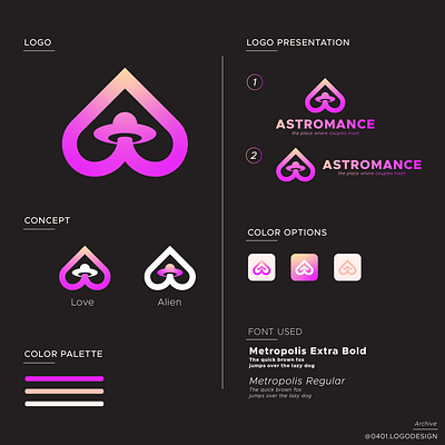 ASTROMANCE™ CONCEPT LOGO branding graphic design logo