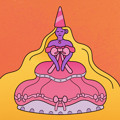 Princess cute illustration illustration vector illustration