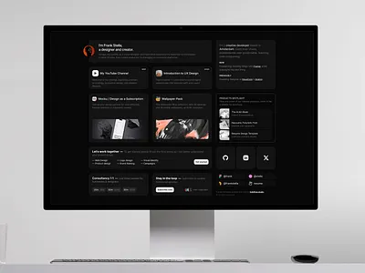 Minimal About Page — Free Framer Template about page bento clean dark framer free linktree minimal template