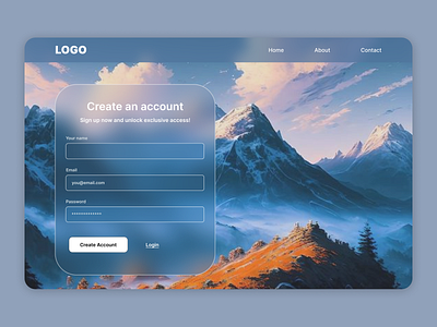 Sign up Page for a Adventurous Website dailyui design figma landing signup ui website