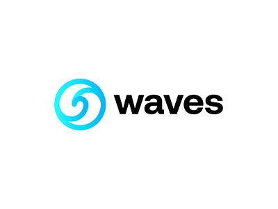 waves ai logo brandidentity branding colorful creative elegant gradient logo designer modern simple tech logo technology trendy waves