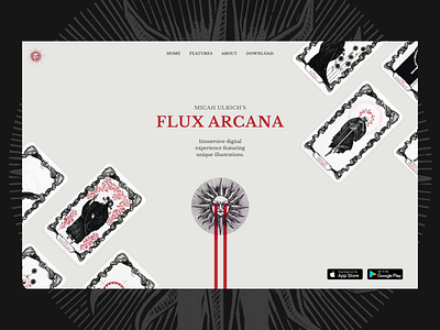 Micah Ulrichs’ Flux Arcana animation arcane brand identity design illustration interactive landing page mobile tarot ui ux