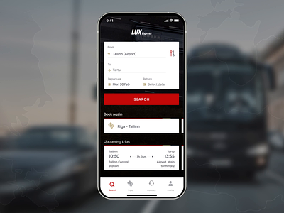Lux Express Bus Ticket Booking Website and App animated app app design application corporate design graphic design logo ui uiux ux web
