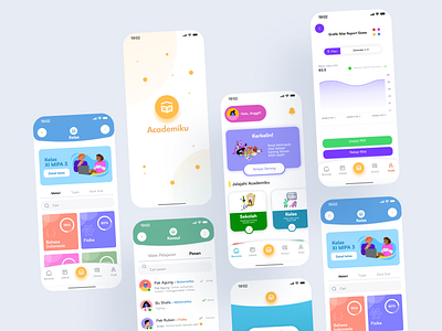 Academiku - Education App Prototype design education graphic design mobile ui uiux ux