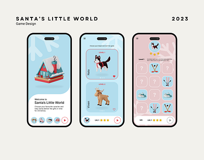 Santa's Little World - Game Design gamedesign graphic design interface ui ux uxui