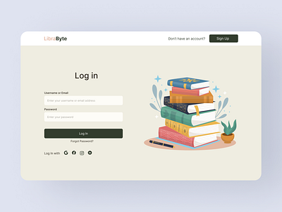 Login page design for library booking website design illustration landing page library login ui user interface ux vector