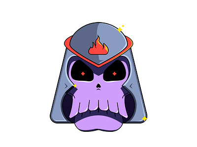 Skeletor helmet animation brand content branding cards digital game graphic design hero icon illustration magic nft skeleton