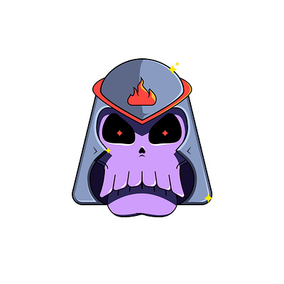Skeletor helmet animation brand content branding cards digital game graphic design hero icon illustration magic nft skeleton