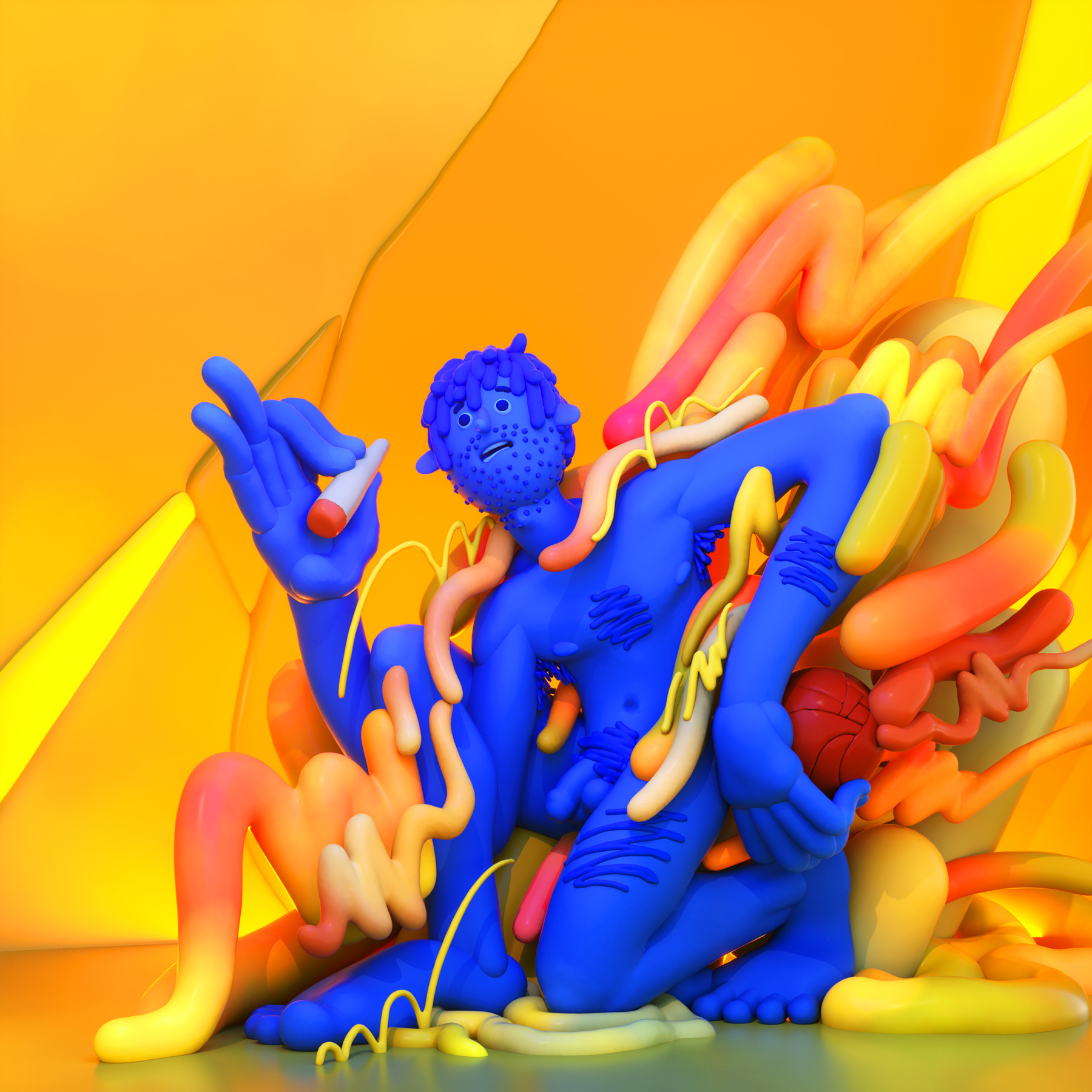Kneeling Nude 3d 3d art 3d character 3d illustration character design cinema 4d diligence figurative figure illustration stuart wade