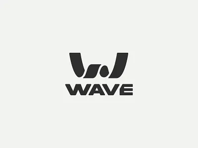 WAVE Logo brand branding flat fluid icon logo logomark loop mark vector w wave