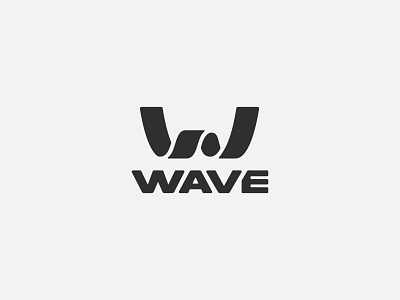 WAVE Logo brand branding flat fluid icon logo logomark loop mark vector w wave