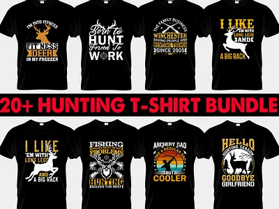 Hunting t-shirt design bundle hunter man