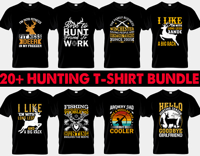 Hunting t-shirt design bundle hunter man