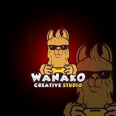 Lama Gaming Mascot Logo gaming gaminga lama mascote masot minimal minimlistic mordern studio wanako