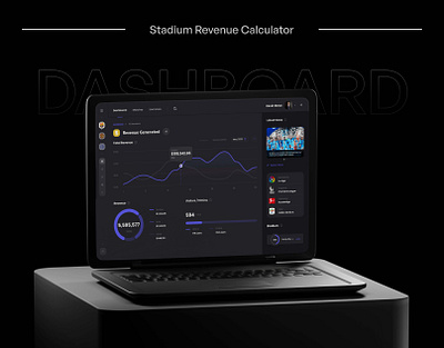 Dashboard | Stadium Revenue Calculator | UI/UX Design dark dashboard dark ui dark website dashboard mobile ui revenue calcluator saas product sports ui ui design ux design