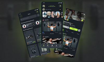 Fitness Social App UI Concept app concept design figma fitness gym mobile app social ui ux