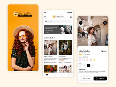 Urban Gallery: Let's make it trendy! app app design clothing design e commerce app fashion figma mobile app mobile ui otf outfit ui uiux ux