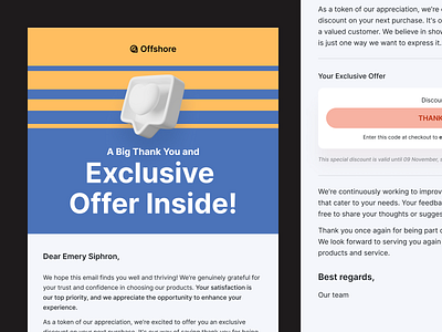 Discount Email - Exploration design discount editorial design email exploration layout marketplace newsletter shopping ui userinterface