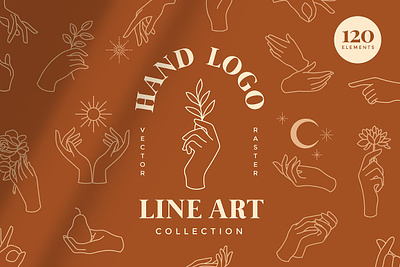 Hand Logo Line Illustrations hand hand logo illustration line art line drawing logo design minimal minimal logo minimalist