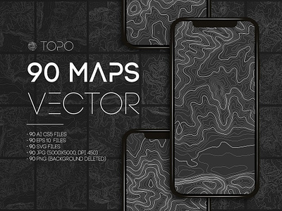 90 Topographic Maps Vector contour contour line contour map line map map illustration mountain mountain map topograph topographic topographic map topographic map vector topography topography map vector vector map
