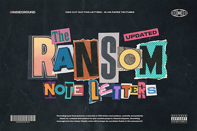 1250 Ransom Note Letters aesthetic aesthetics isolated letter letters menace newspaper object png png files ransom riddle riddler serial killer threat threaten threatening type typography