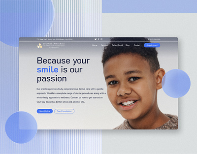 Dental Health Boston dental care website design dental website graphic design home page design landing page landing page design ui ui design uiux design web design website design