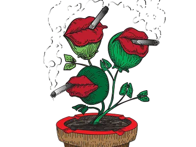 Smoking Plants branding design graphic design illustration illustrator
