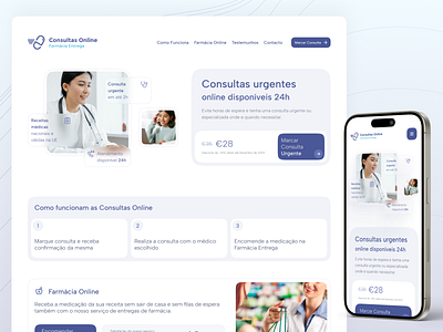 Telemedicine Landing Page b2c delivery landing page pharmacy product design responsive telemedicine