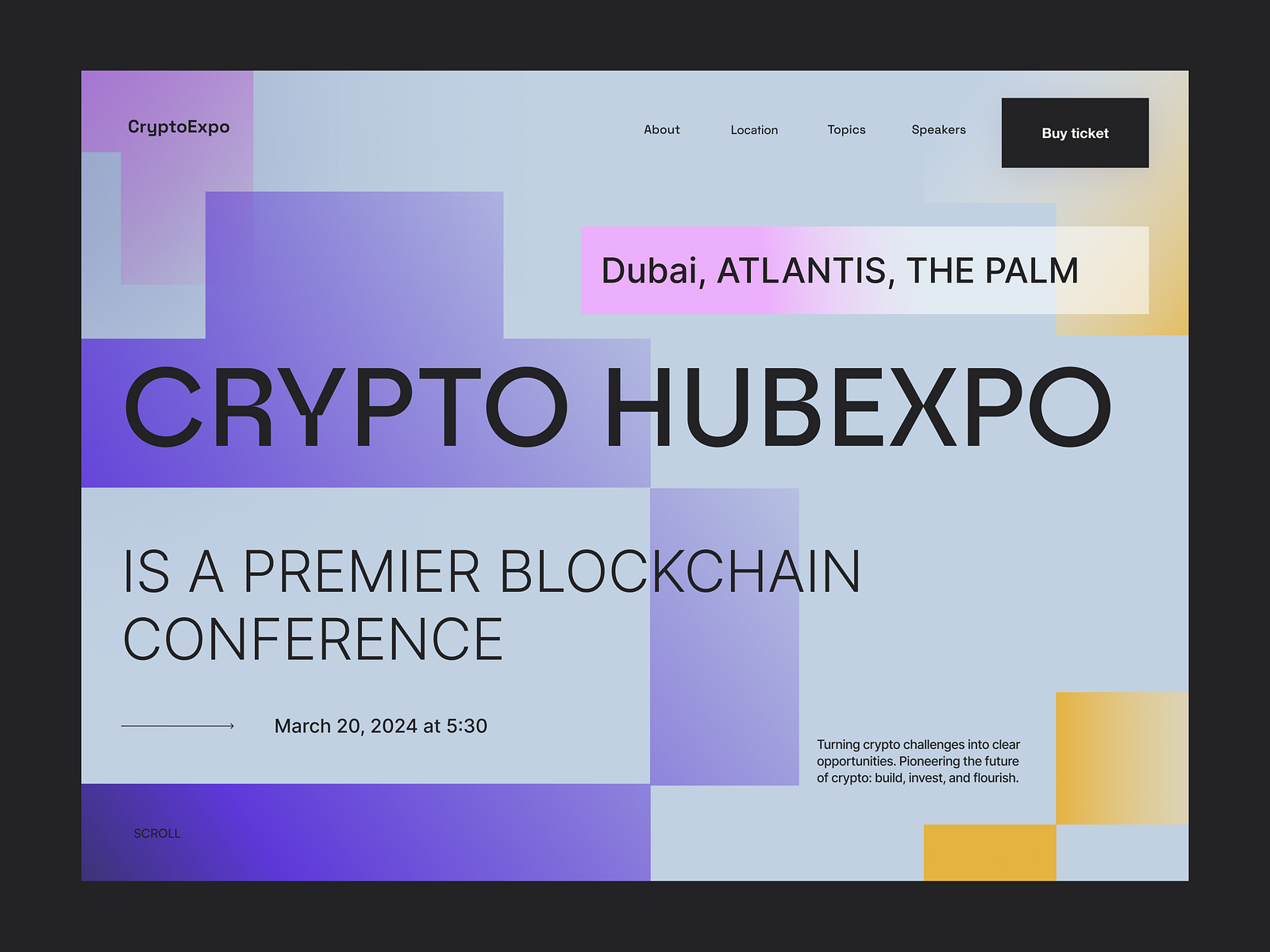 Crypto conference 2024 by Olga Murzova on Dribbble