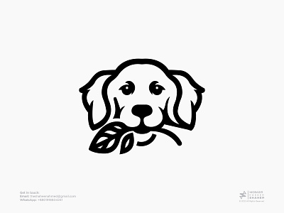 Leaf & Dog logo animal brand design branding cat dog design dog dog lover graphic design illustration leaf dog logo logodesign logotype minimalist nature ui