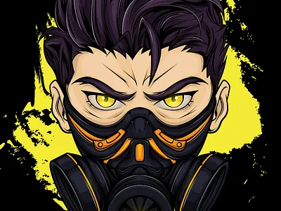 CYBERPUNK MASK adobe illustrator anime anime mask apparel design artwork clothing design cyberpunk design for sale graphic design illustration mask t shirt design vector