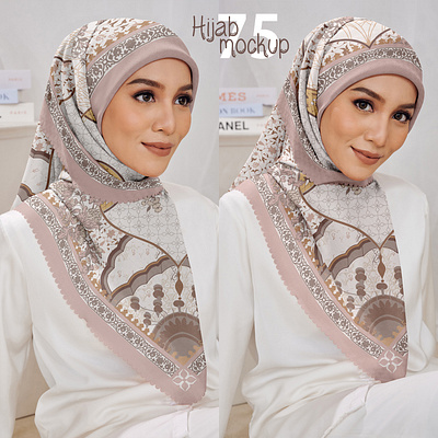 Hijab Mockup Pack 75 apparel clothes design download esarp fabric fashion female girl hijab mockup model photoshop psd sal scarf shawl template textile woman
