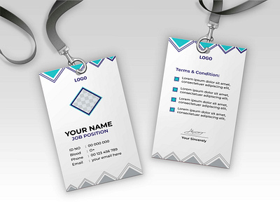 Simple Id card design for your company. member