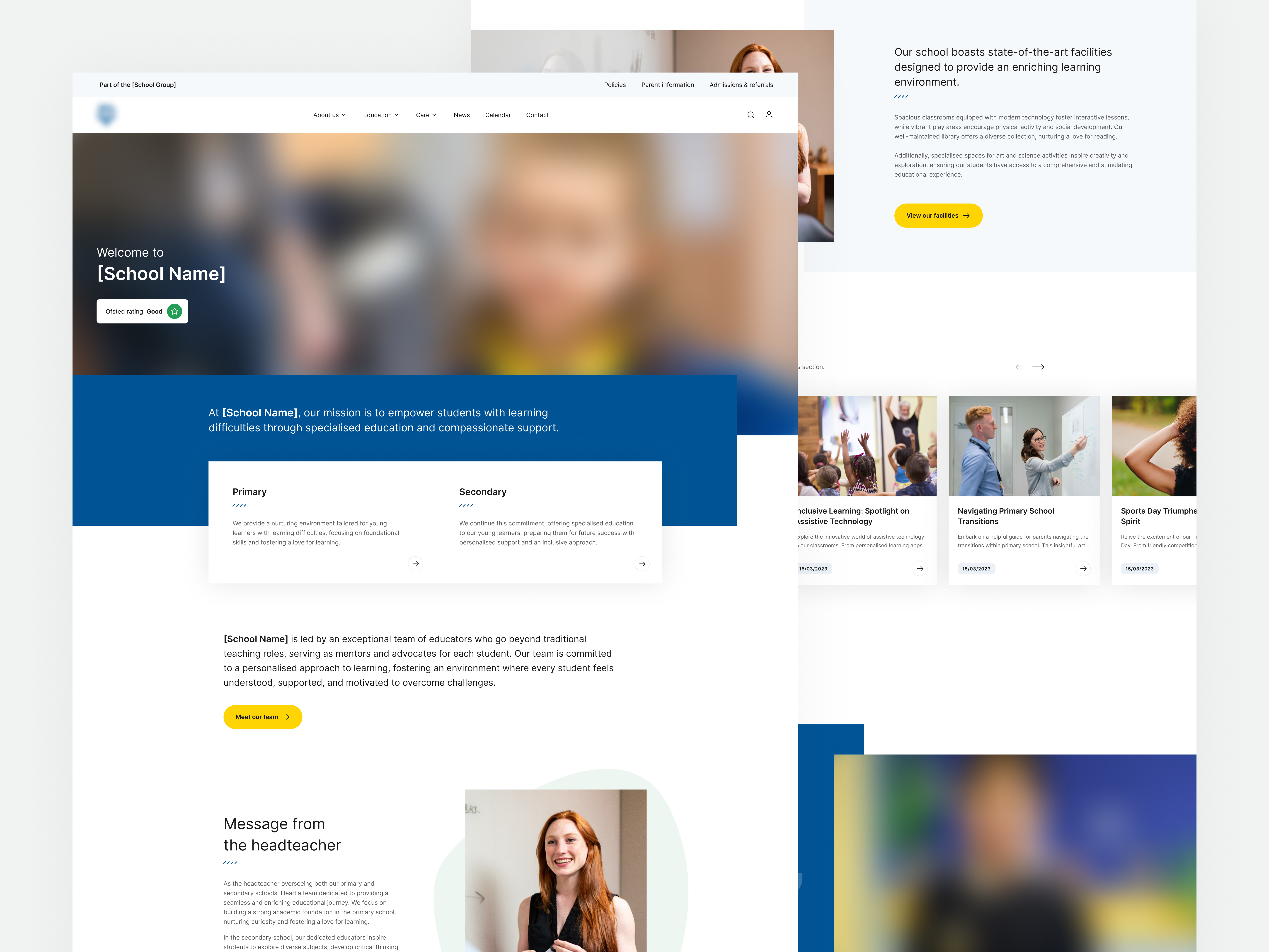 School Group (undisclosed) — Website Design design figma product design ui ui design ux ux design web design