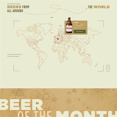 sediento · PREMIUM BEER SHOP · Landing page shot_1 beer figma landing landingpage map miguelrecio page ui web webdesign website