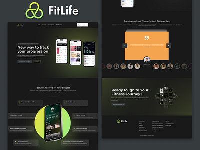 Health and Fitness: A Vibrant and Interactive Landing Page 🌿 fitness health healthandfitness socialproof ui uiuxdesign useronboarding visualappeal visualdesign wellness