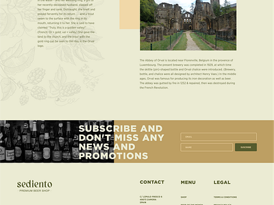 sediento · PREMIUM BEER SHOP · Landing page shot_4 beer concept design figma footer landing landingpage miguelrecio page sediento web webdesign website