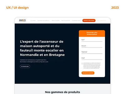 AME Ouest - Webdesign for a corporate real estate organization