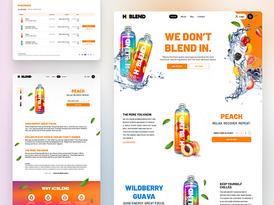 H2Blend - Beverages Shopify Theme about us beverages colofull contact us drinks product page shopify shopify theme ui design