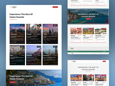 True Italian Experience - Guide Tour Website booking card desgin cards experience guide tour travel ui ux