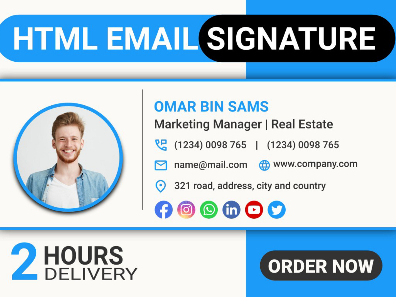 clickable and HTML email signature by Shifat Hasan on Dribbble