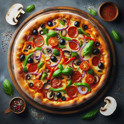 PIZZA LOVER 3d creator image logo pizza